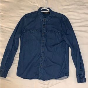 Forever 21 Tops | Denim Button Down Shirt